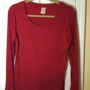 3/$20 Women’s Ribbed Red Long Sleeve Tee XXL